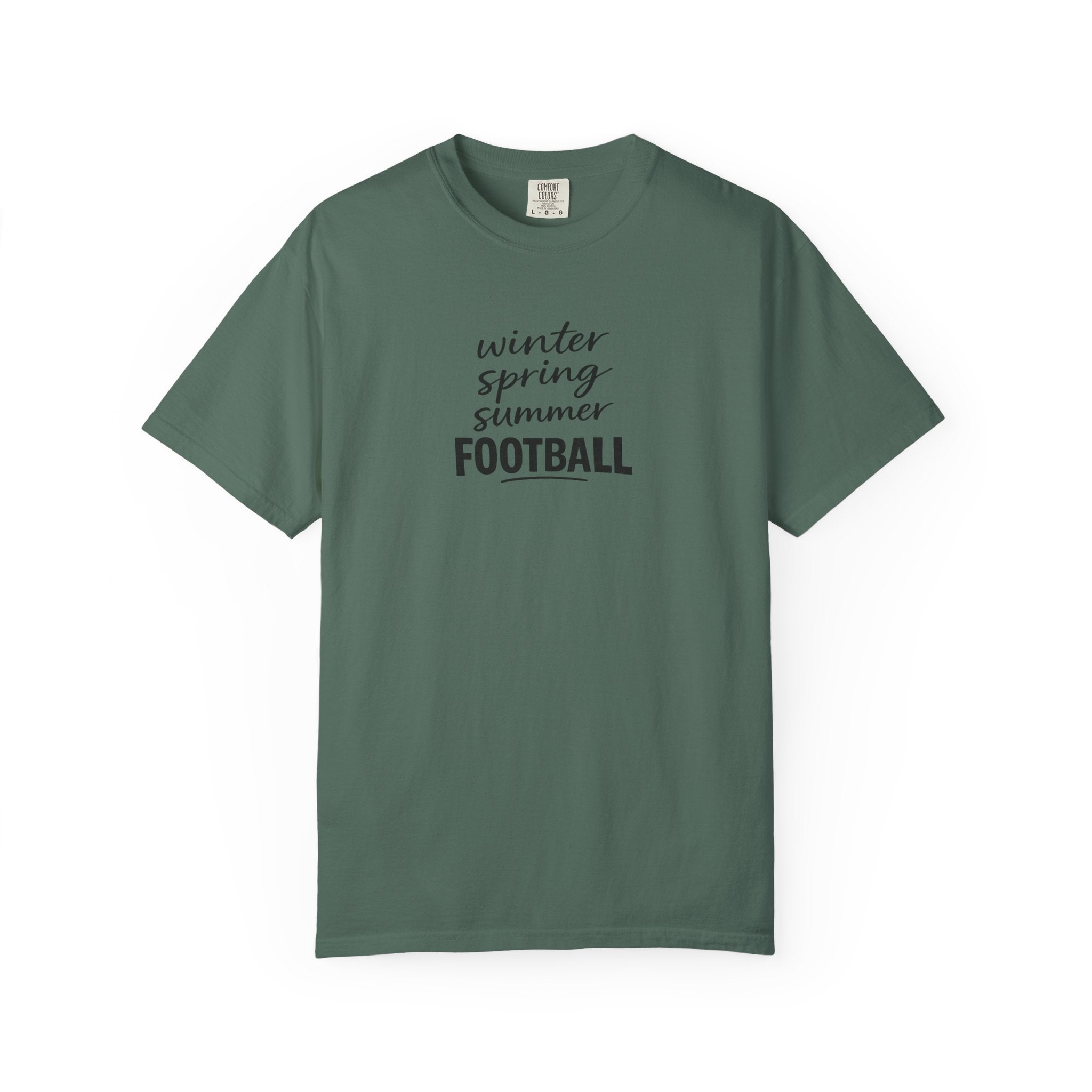 Football Season T-Shirt — "winter spring summer FOOTBALL" Tee