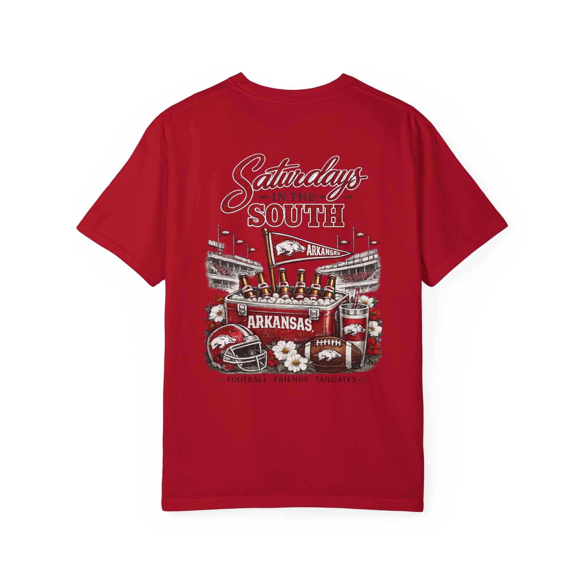 Saturdays in the South T-Shirt — Arkansas Tailgate Football Tee