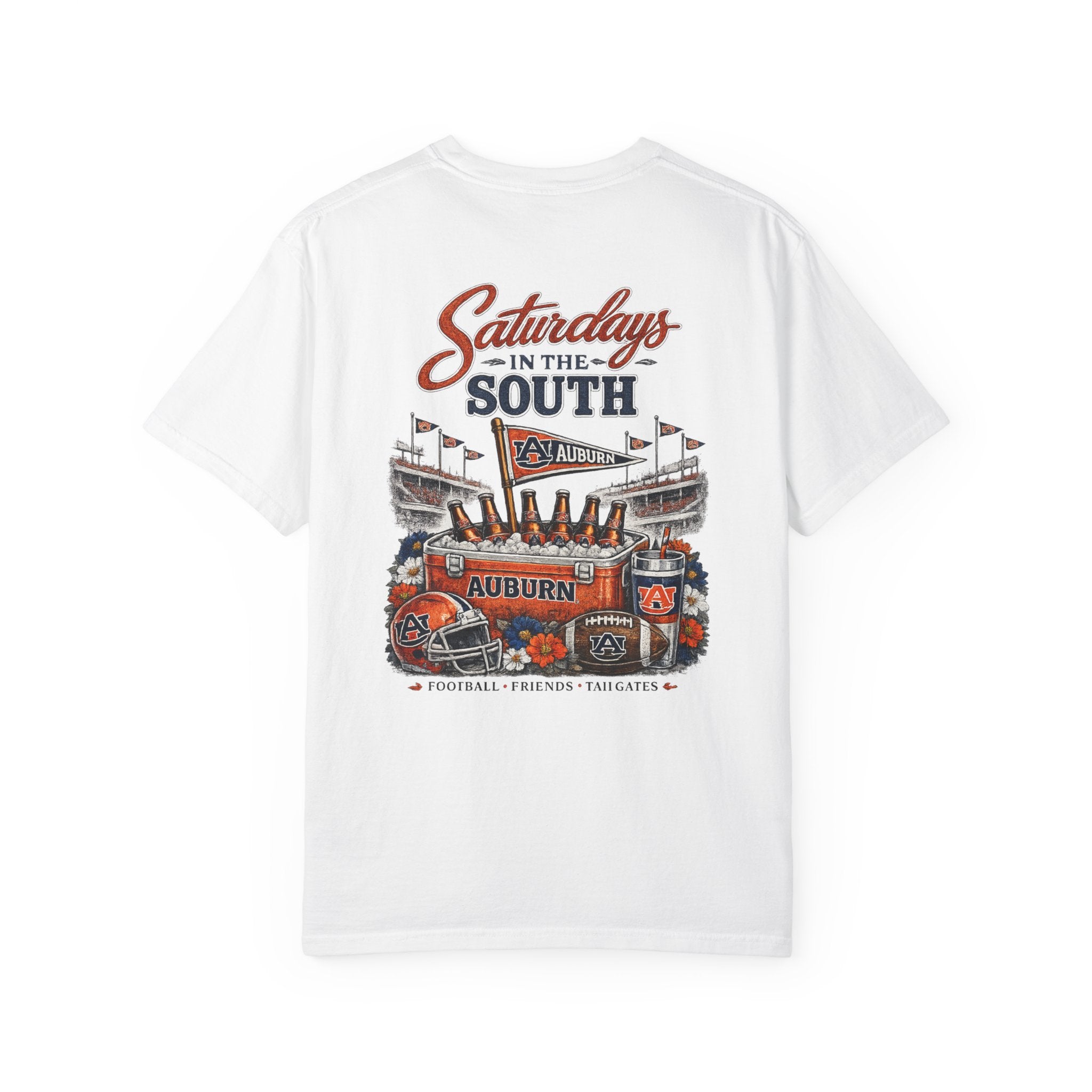 Saturdays in the South T-Shirt — Auburn Football Stadium Vintage Tee