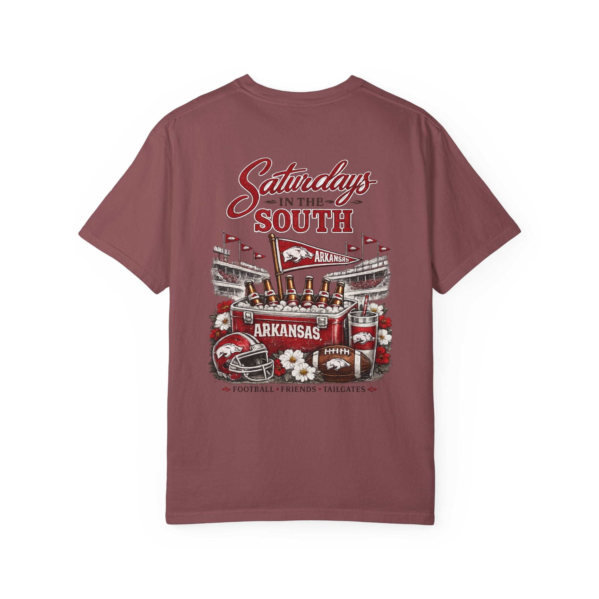 Saturdays in the South T-Shirt — Arkansas Tailgate Football Tee