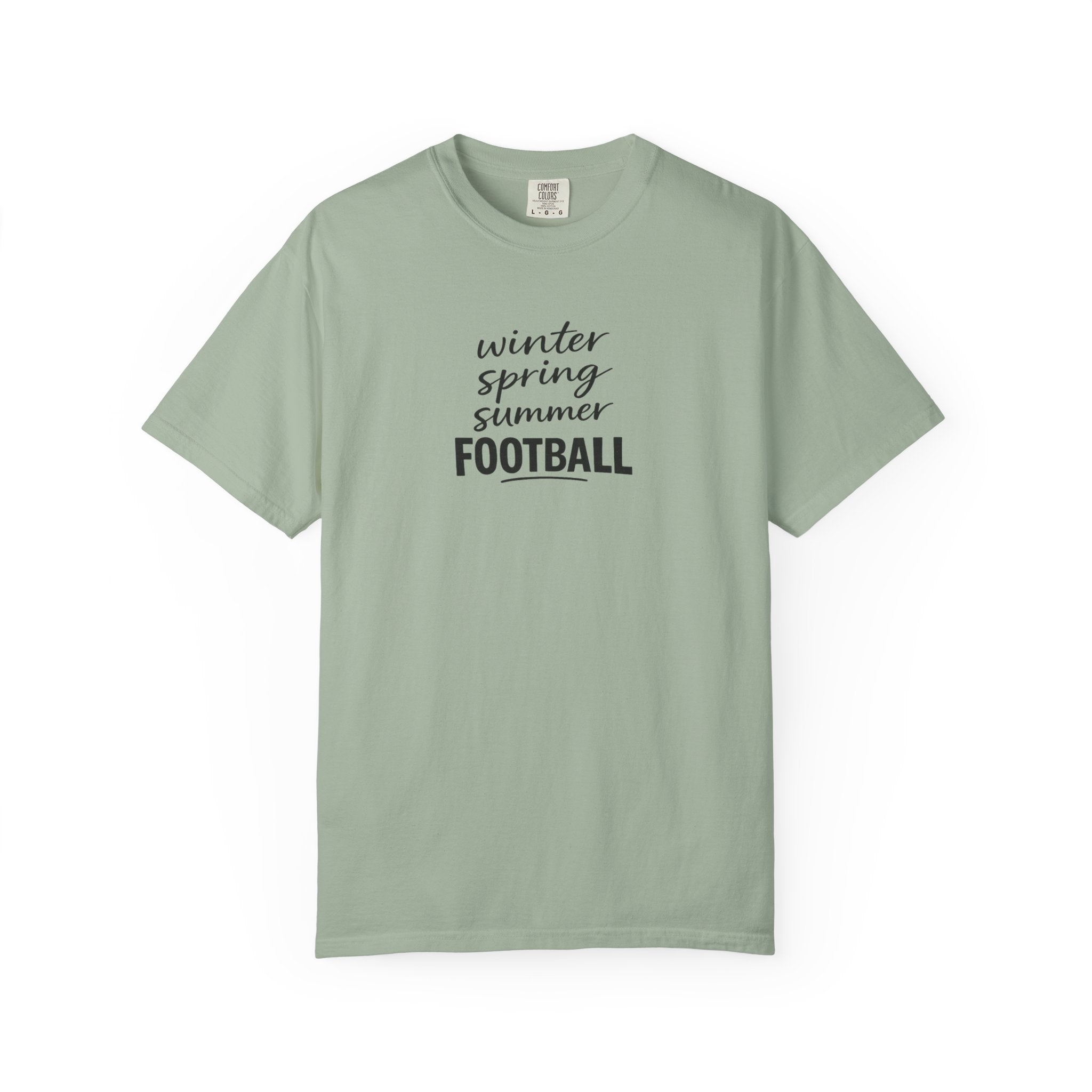 Football Season T-Shirt — "winter spring summer FOOTBALL" Tee