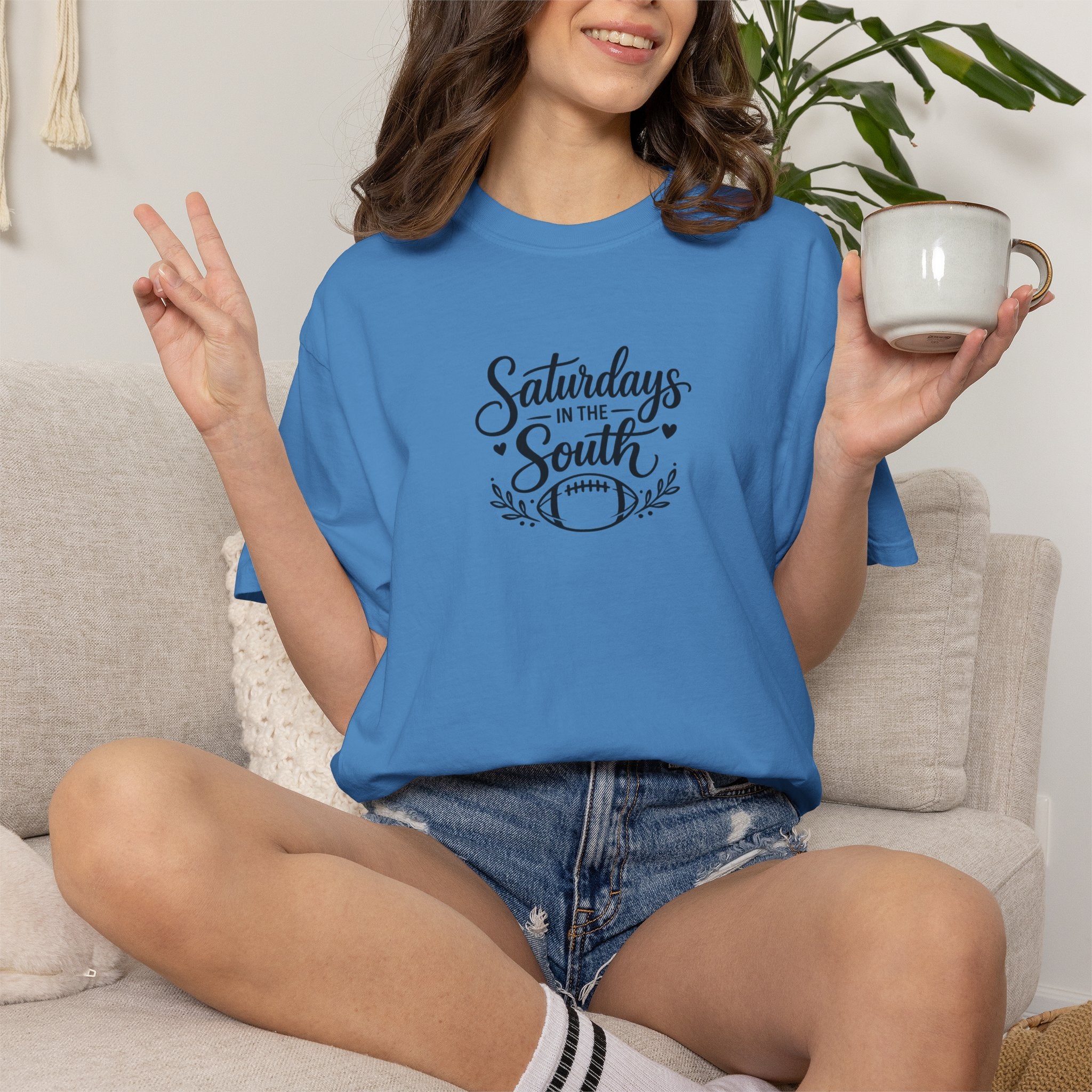 Saturdays in the South T-Shirt — Vintage Football Weekend Tee