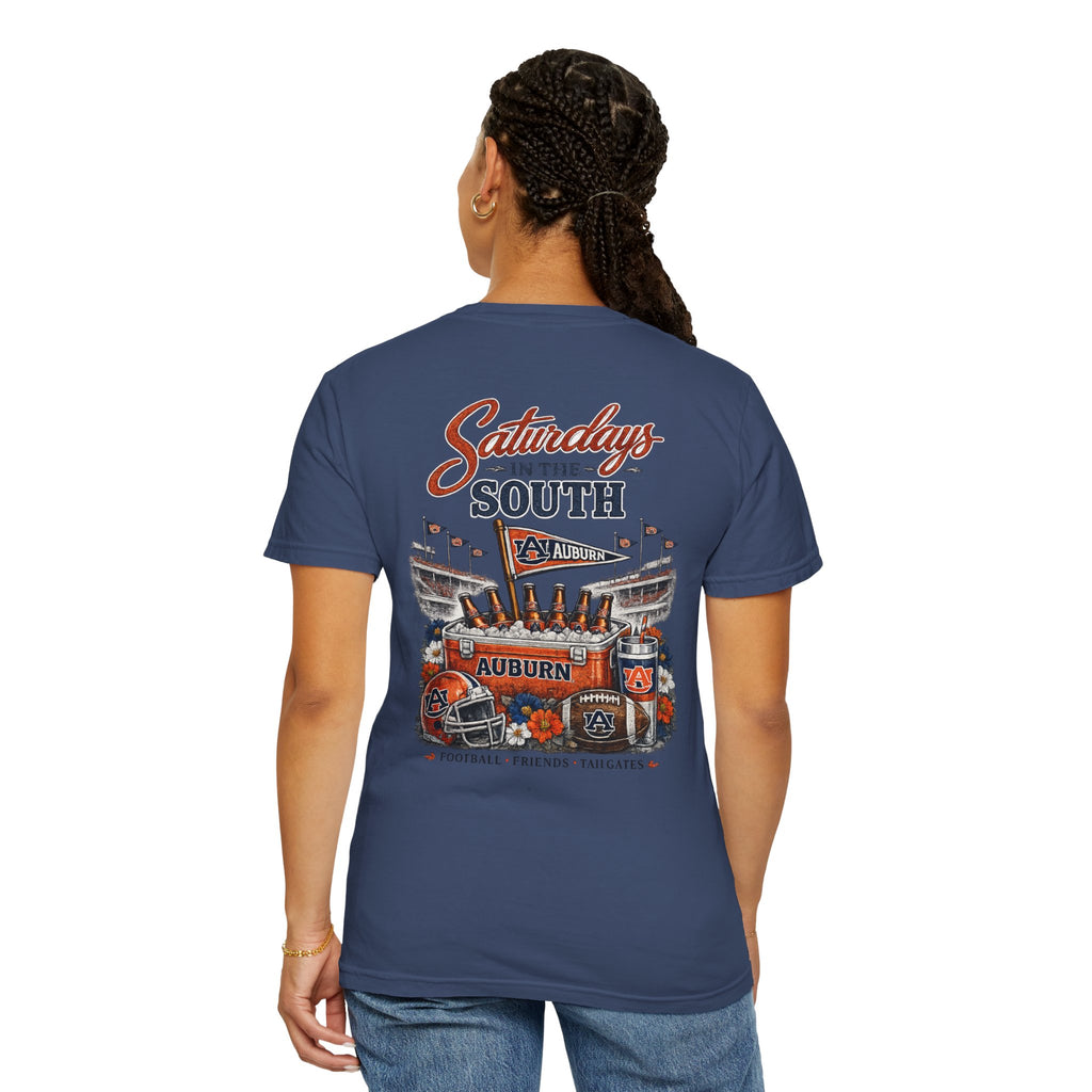 Saturdays in the South T-Shirt — Auburn Football Stadium Vintage Tee