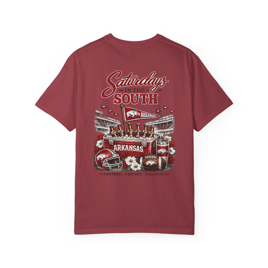 Saturdays in the South T-Shirt — Arkansas Tailgate Football Tee
