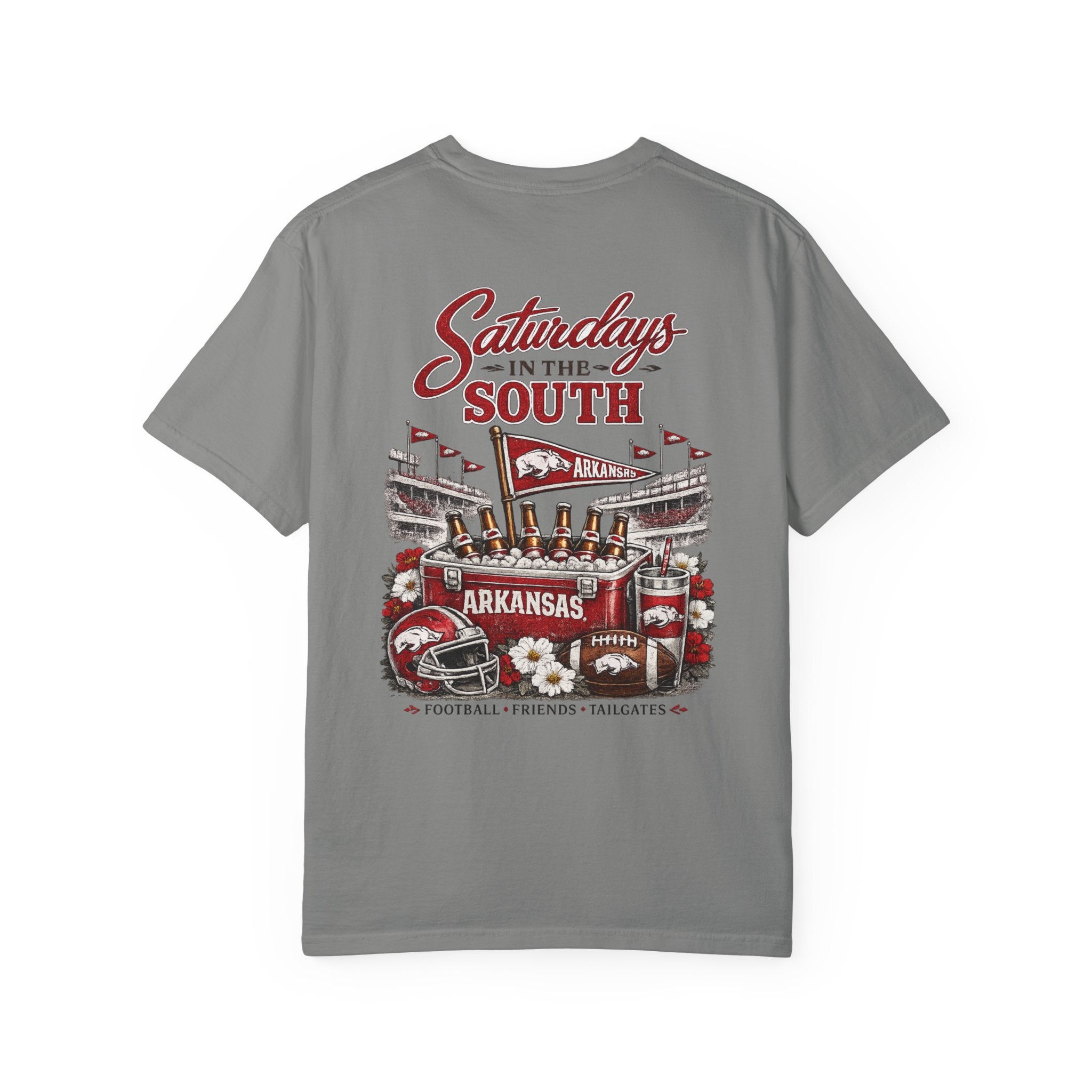 Saturdays in the South T-Shirt — Arkansas Tailgate Football Tee