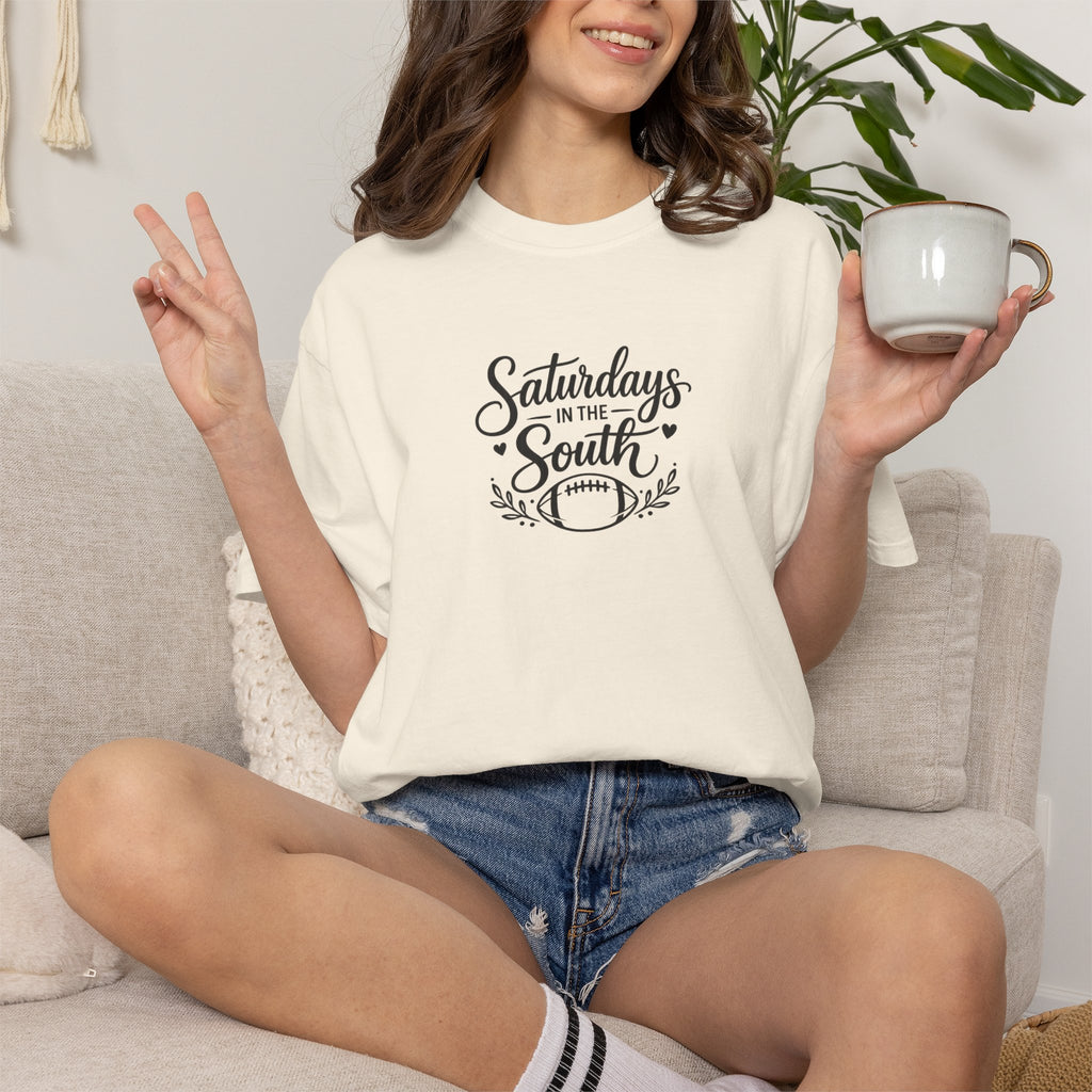 Saturdays in the South T-Shirt — Vintage Football Weekend Tee