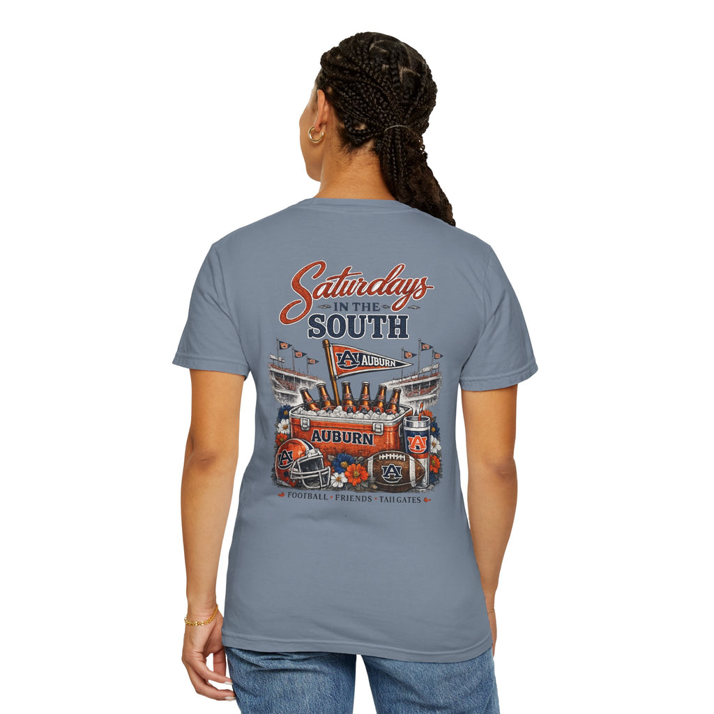 Saturdays in the South T-Shirt — Auburn Football Stadium Vintage Tee