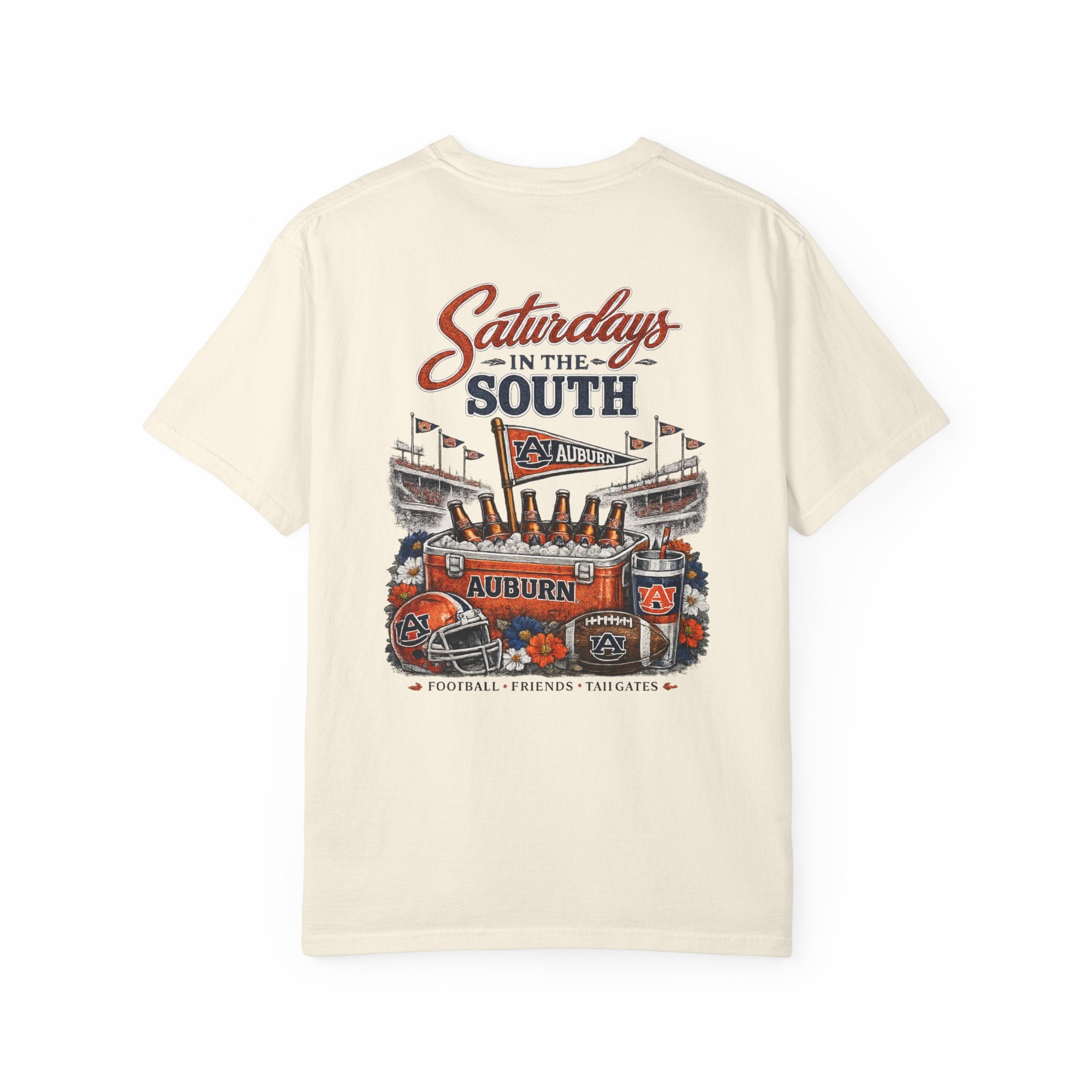 Saturdays in the South T-Shirt — Auburn Football Stadium Vintage Tee