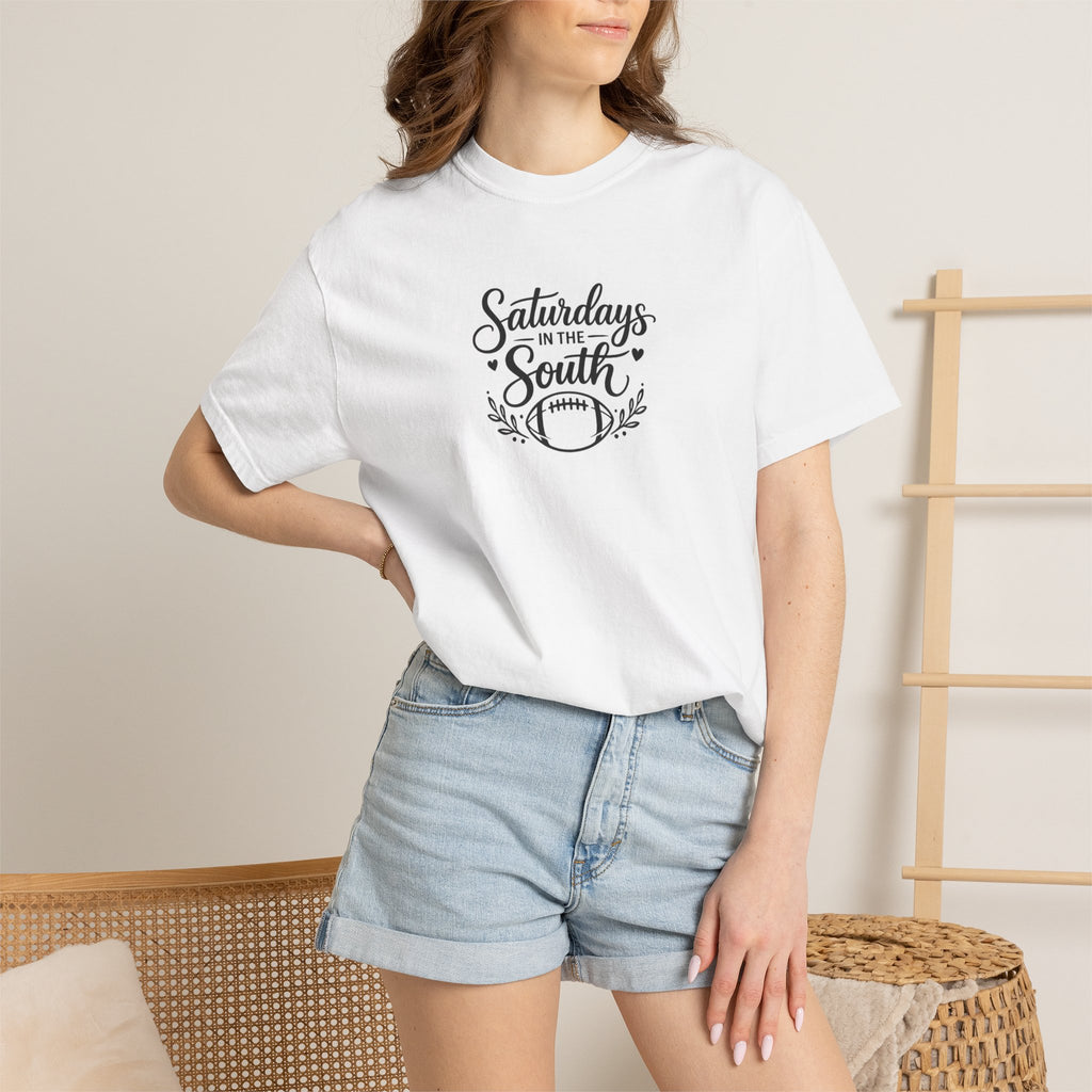 Saturdays in the South T-Shirt — Vintage Football Weekend Tee