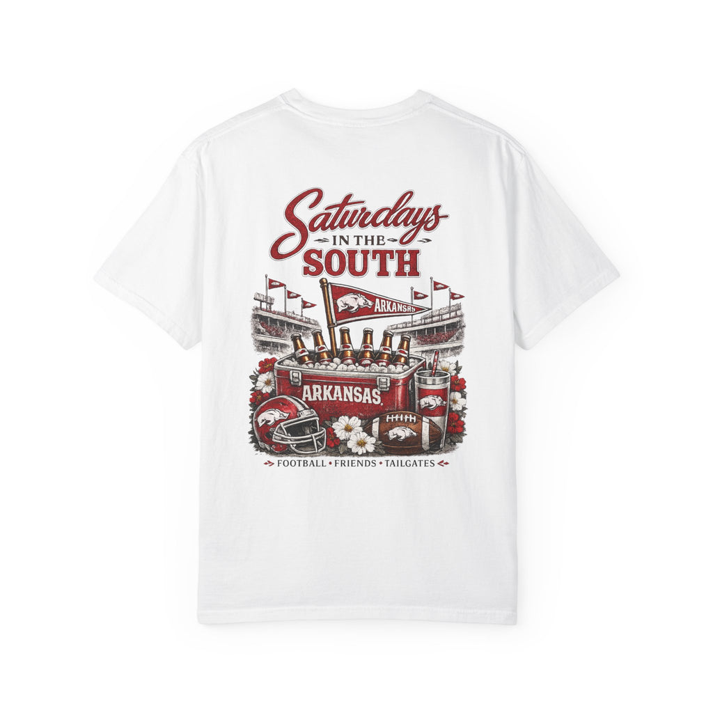 Saturdays in the South T-Shirt — Arkansas Tailgate Football Tee