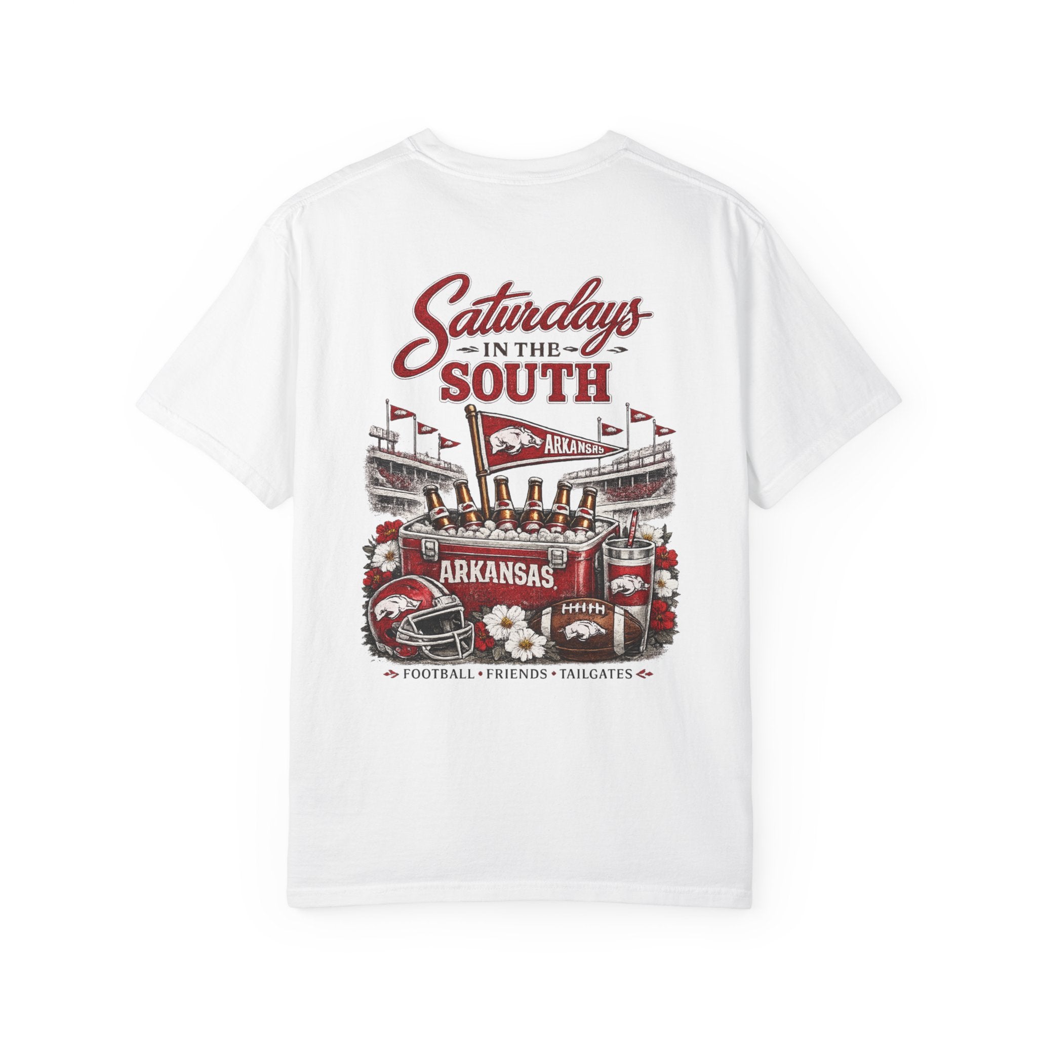 Saturdays in the South T-Shirt — Arkansas Tailgate Football Tee