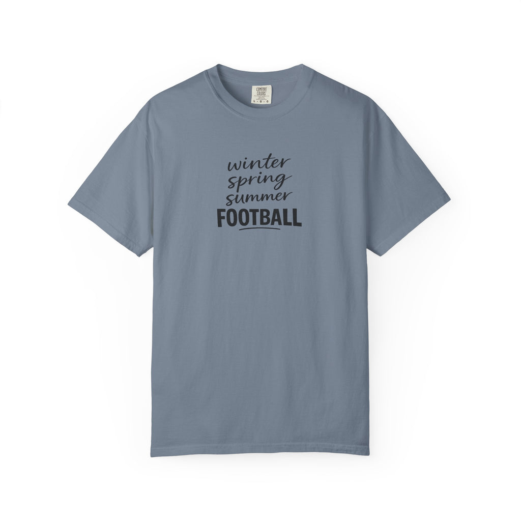 Football Season T-Shirt — "winter spring summer FOOTBALL" Tee