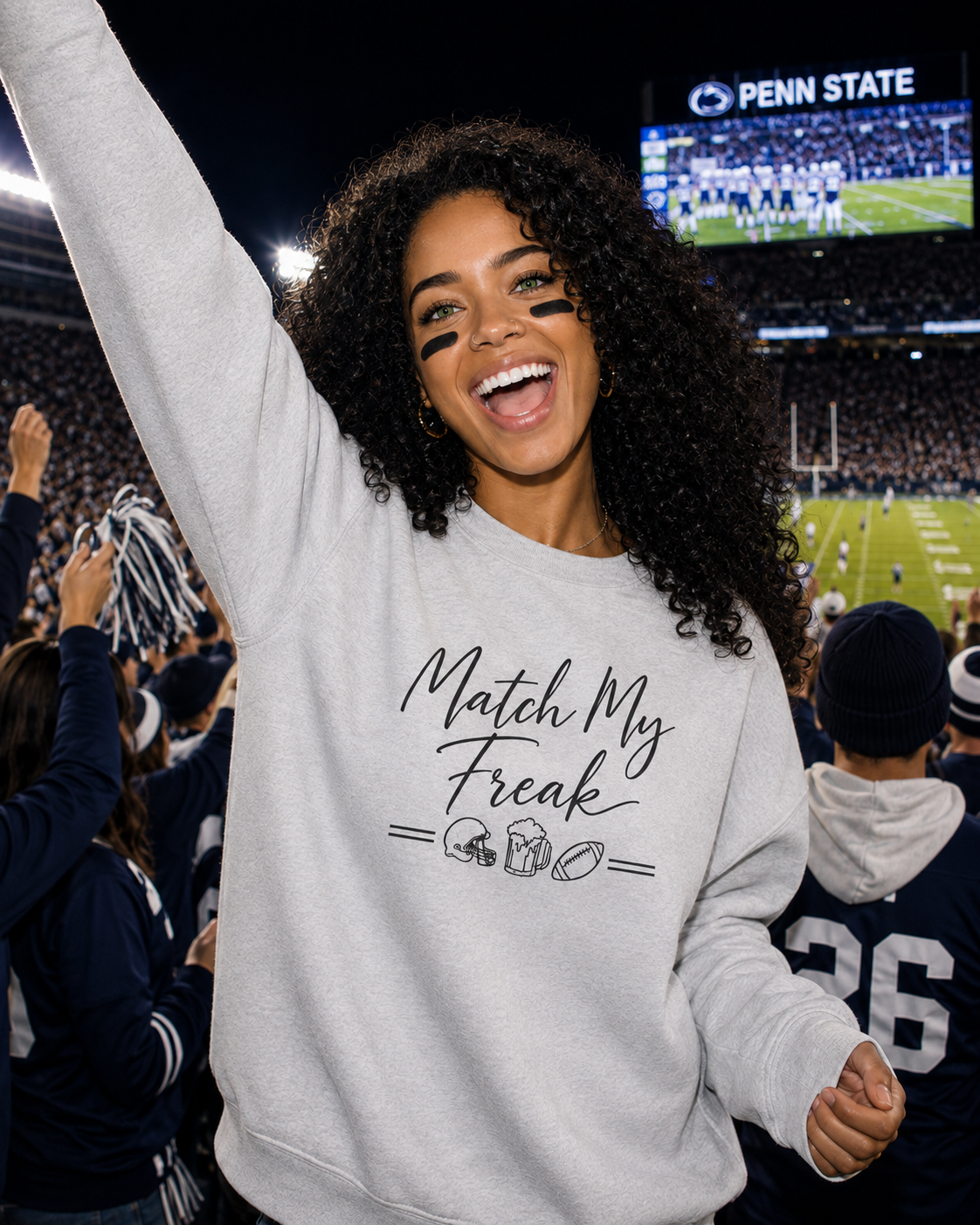 Match My Freak Crewneck Sweatshirt - Football
