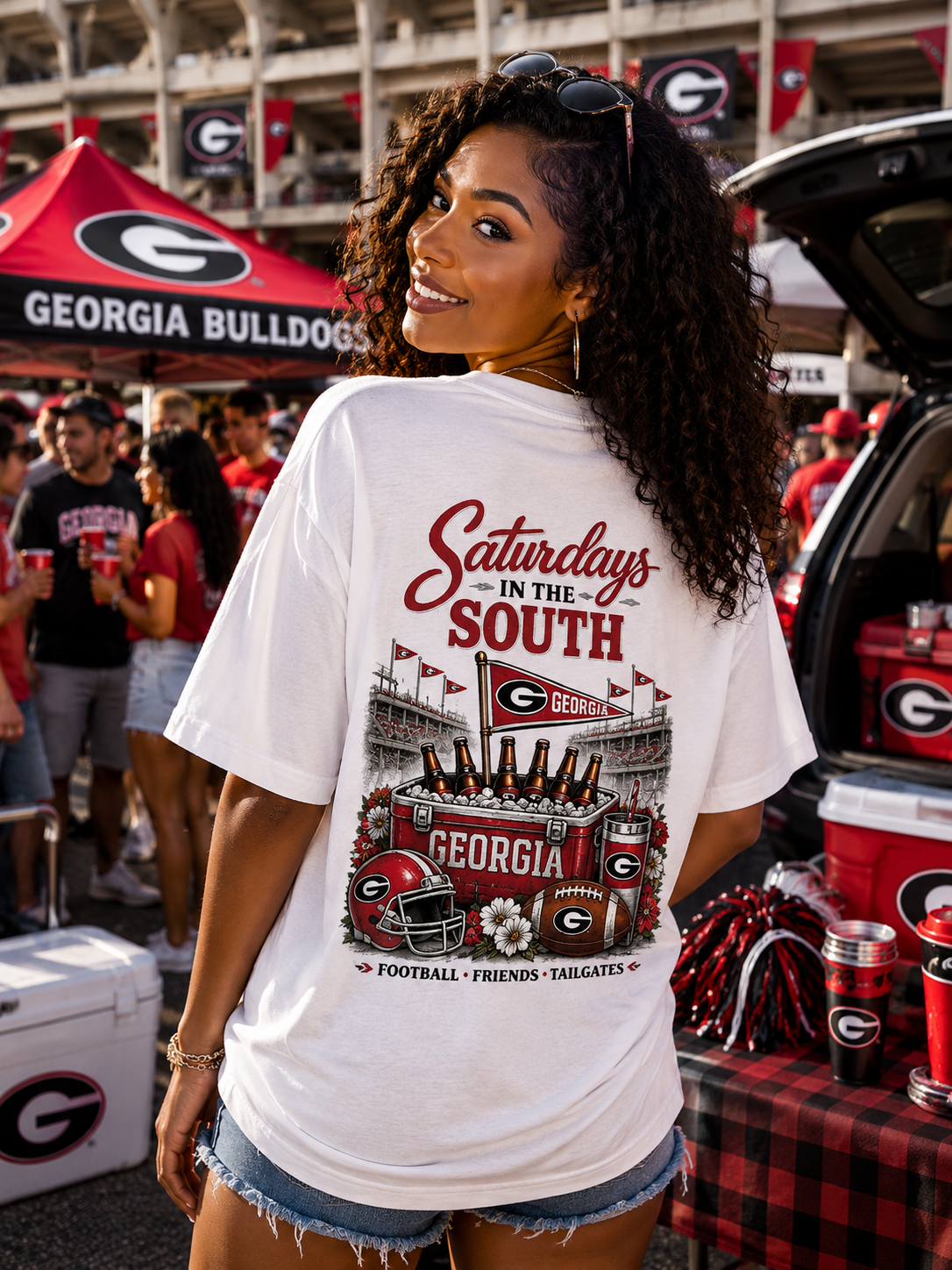 Saturdays in the South Georgia Football T-Shirt