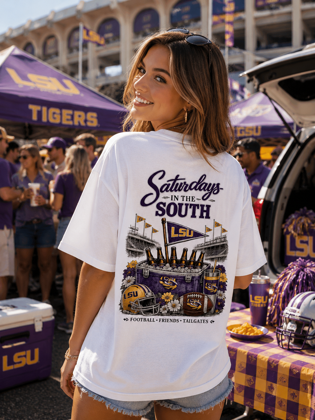 Saturdays in the South T-Shirt - LSU Tigers