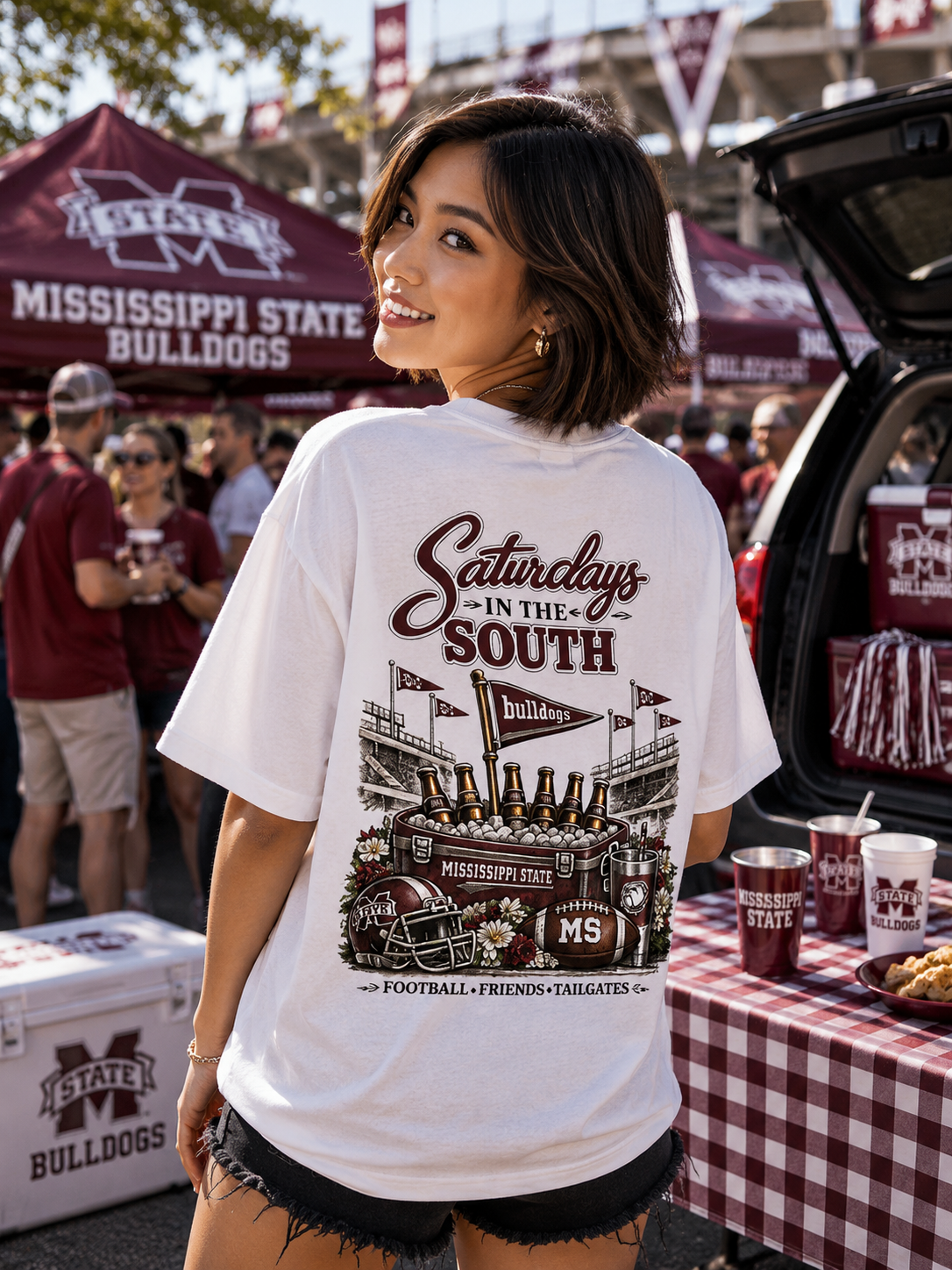 Saturdays in the South T-Shirt — Mississippi State