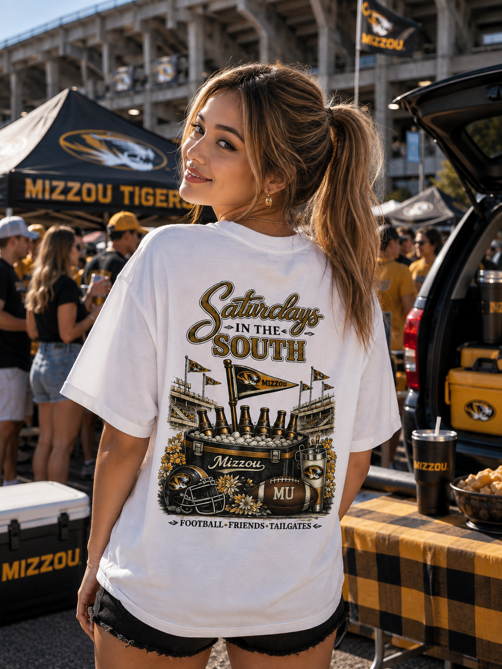 Saturdays in the South - Missouri Tigers Football Tee