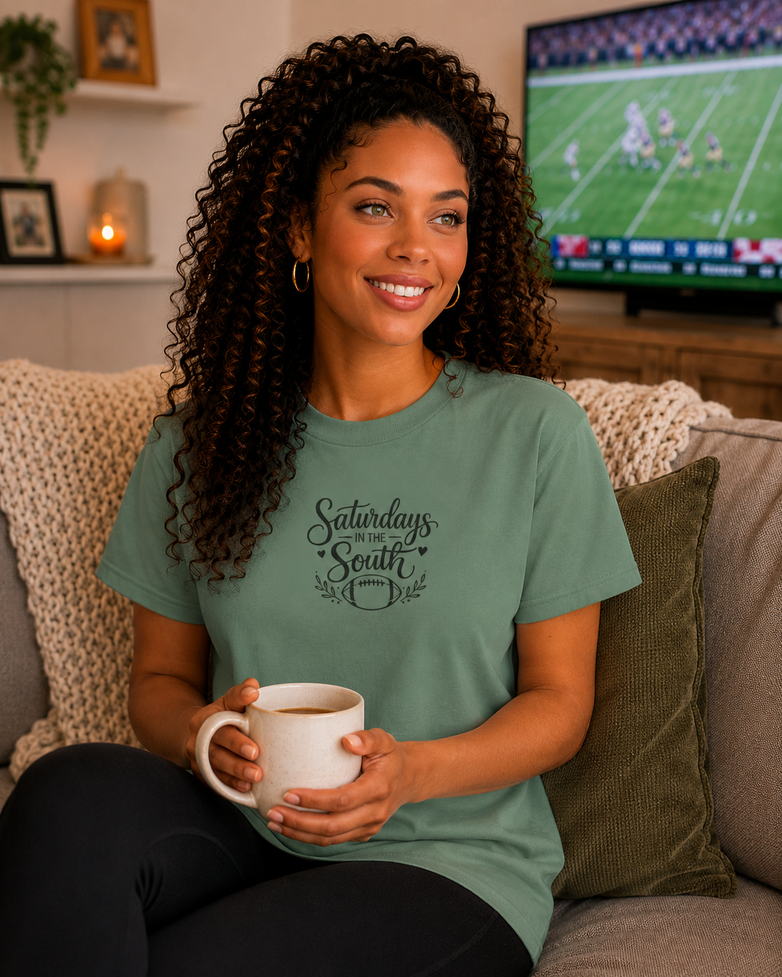 Saturdays in the South T-Shirt — Vintage Football Weekend Tee
