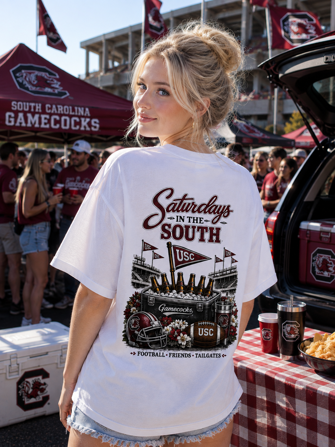 Saturdays in the South T-Shirt — USC Game Day Stadium Tee